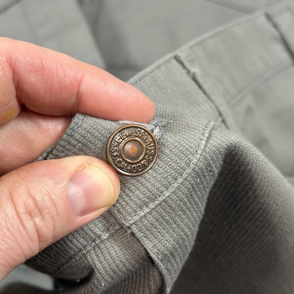 Vintage Levi's Sta-Prest Micro Corduroy Pants Mens 40x27 Gray Talon Zip USA 80s - Picture 6 of 16